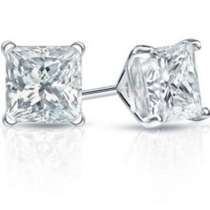 Princess Diamond Stud Earrings